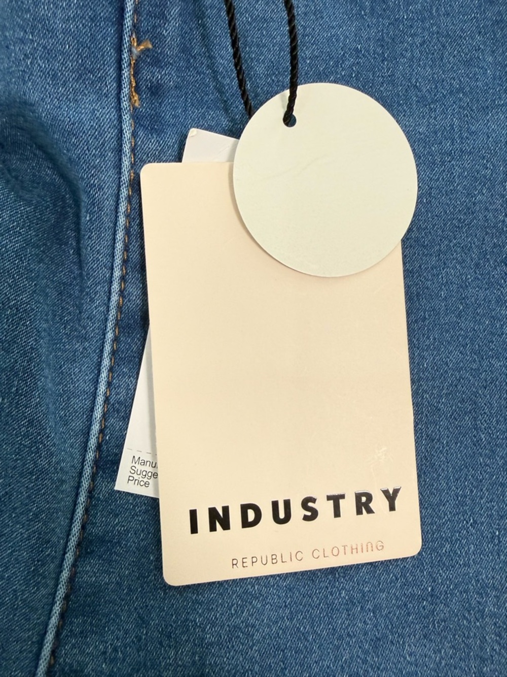 Women's Dark Blue Flare Jeans — High-Rise Stretch Denim - Picture 3 of 6